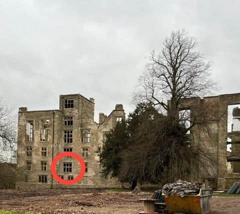 William Mitchell captured the image of what he believes to be a ghost on a family walk at Hardwick Hall.