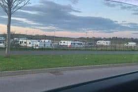 The group of Travellers had previously set up camp on a car park off the Avenue, at Wingerworth.