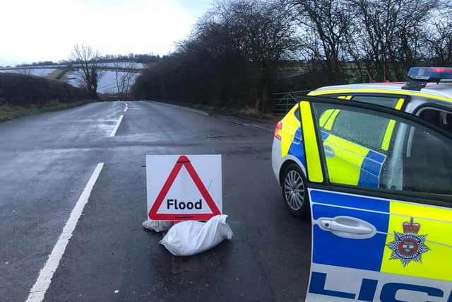 Police took these images of flooding in the Staveley area. Image: Staveley SNT.