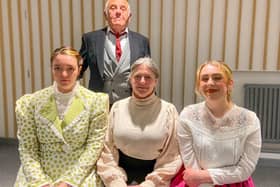 Chris Pawley plays Henry Hobson and Tess Edmonds, Jodie-lee Thomas and Kate Stuart play Henry's daughters Alice, Vicky and Maggie.