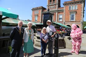 East Midlands In Bloom judges Jeff and Irene Bates with the Mayor of Chesterfield, Councillor Glenys Falconer, and her consort, Coun Keith Falconer.