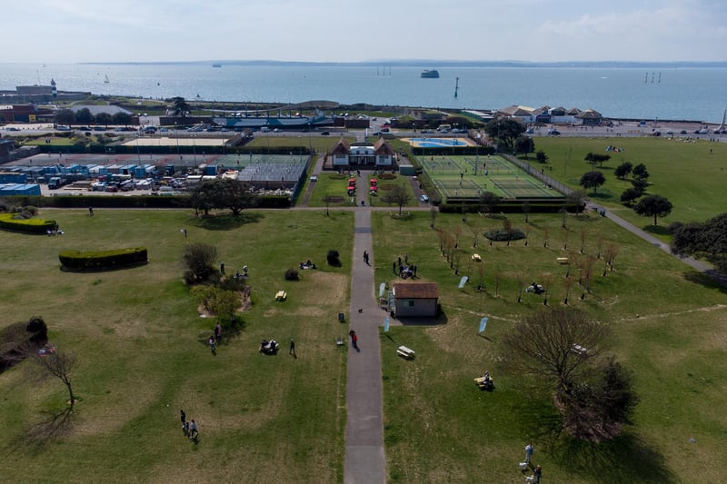 Southsea Common. Aerial shots of Southsea taken by Solent Sky Services and Oliver Collins on April 17.