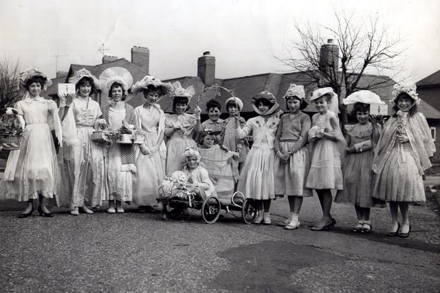 Do you recognise anyone in this photo of the Easter bonnet parade in Ripley more than half a century ago?