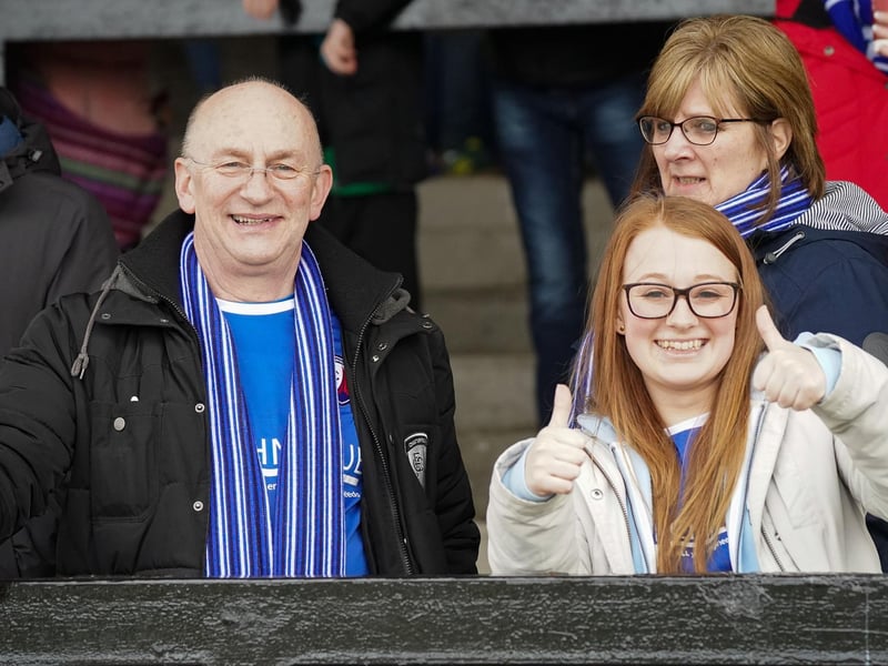Chesterfield fans before the game at Chorley on 7th March 2020. Who can you spot?