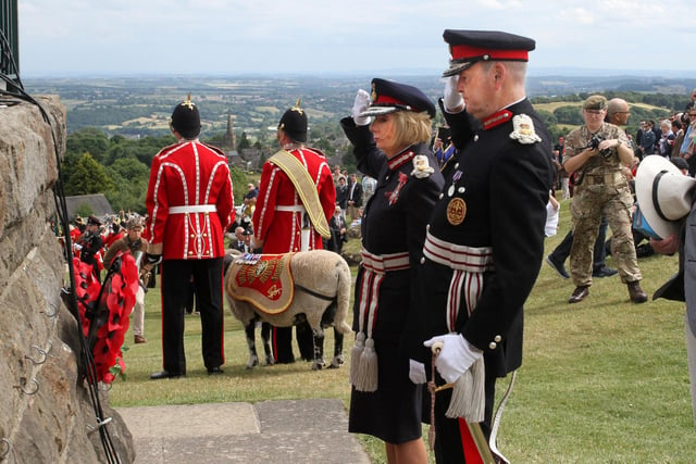 Lord Lieutenant's of Derbyshire Elizabeth Fothergill and Nottinghamshire Sir John Peace laid wreaths at the memorial.