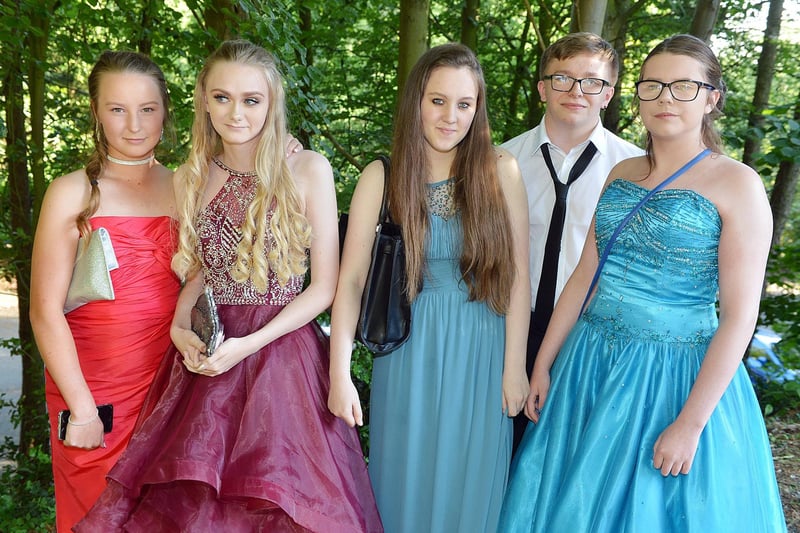 Ripley academy prom held at Blackbrook house Belper. Abigail Parrans, Morrigan Simpson, Demi Mavers, Joshua Whysall and Katie Whitehouse
