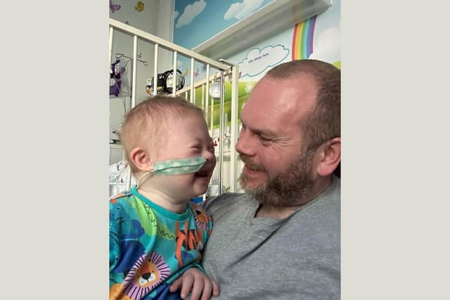 Alfie Mitchell, 3, was diagnosed with leukaemia in November last year.