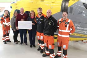 Chatsworth Golf Club present their cheque to the Air Ambulance crew