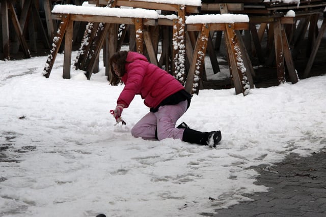 A walker slipped in the snow in December 2010