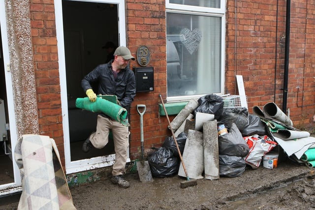 Residents emptying their homes.