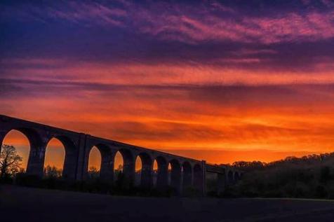 Conisbrough viaduct with a wonderful sky - from  @si_s_place