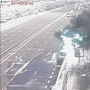 A tanker has caught fire along the M1.
Credit: National Highways