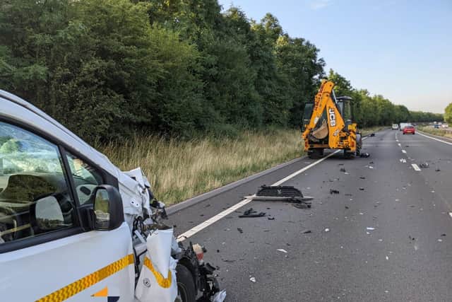 Derbyshire RPU posted these pictures of the crash on the A38 yesterday