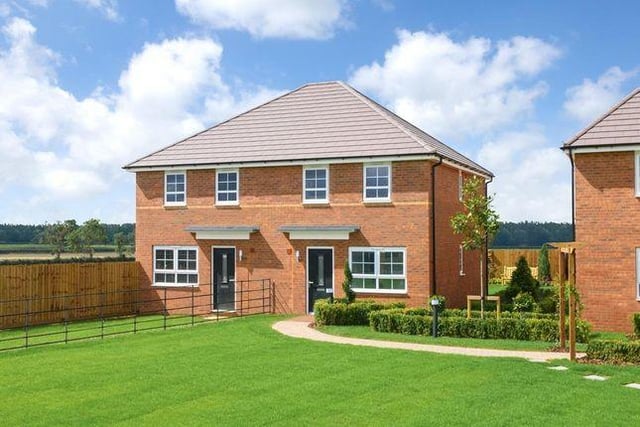 This three bedroom house is new build and is marketed by Barratt Homes, 01302 977630.