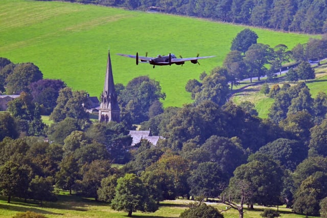 Both the Lancaster Bomber and the Red Arrows flew over Derbyshire at low altitudes, providing some great images!