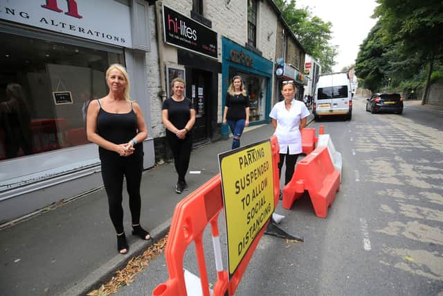 Dronfield shop owners have criticised new parking measures introduced by Derbyshire County Council. Pictured are Julie Watson, Sharon Gordon, Tyler Hopkinson, and Keren Baines.