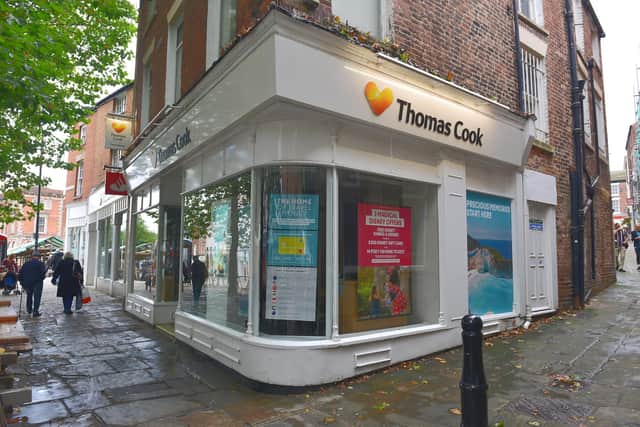 The former Thomas Cook shop on Central Pavement.