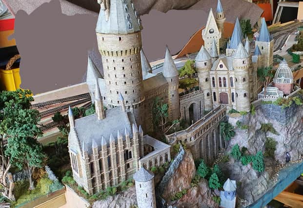 Malcolm Wilkinson's model of Hogwarts Castle from the Harry Potter stories will be on show at Chesterfield Railway Modellers exhibition.