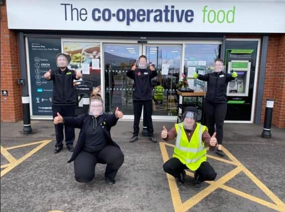 Co-op is rolling out special face visors for all colleagues.