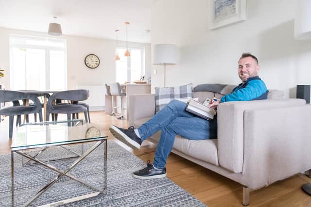 Rob Donnelly inside his home at Matlock Spa.