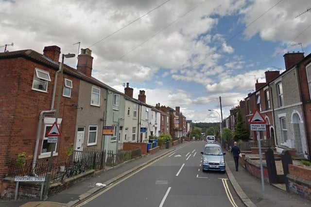 Houses in St Helen's area of Chesterfeld,  that includes Dowdeswell Street, sold for a median price of £160,000.