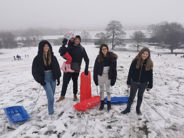 Sledging fun from Kerry Marie.