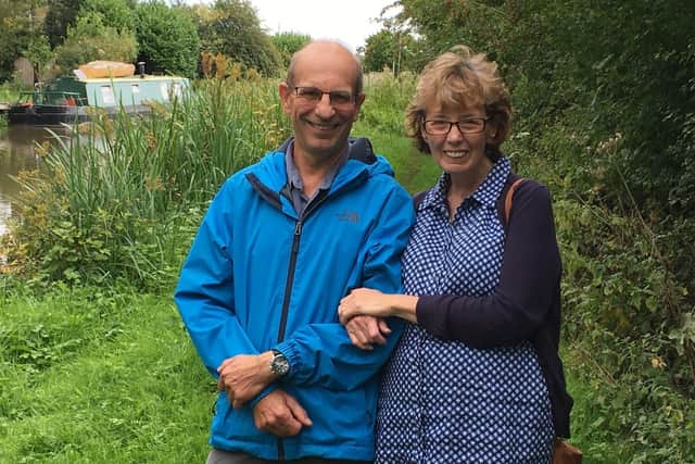 Steve Griffiths with his wife Julie, who passed away in 2019 after being diagnosed with mesothelioma. Widower Steve, who lives in Winster, said that Ashgate Hospice gave Julie a peaceful and calming end to her life.