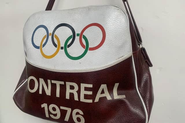 This vintage bag from the Olympics held in Montreal in 1976 is another of Alex and Lawrence's rare finds.