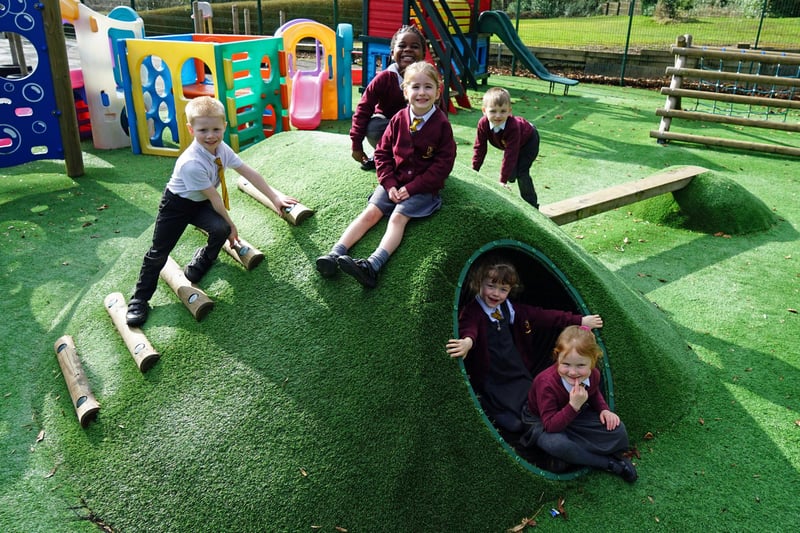 Children are provided  with play areas equipped with loose parts, such as crates, tyres, and planks, to encourage imaginative and open-ended play. They thrive outdoors and enjoy spending time at the school's playground.