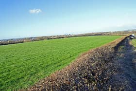 Land off Inkersall Road at Staveley. Seen Inkersall Road to the right.