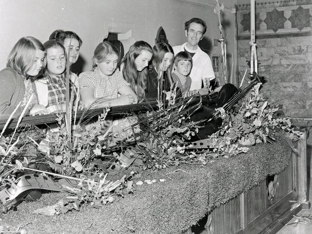 Riddings Church flower festival, September 1971.