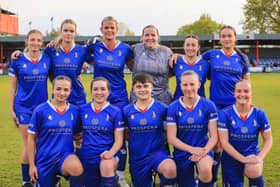 The Chesterfield Ladies side just before the start of the match