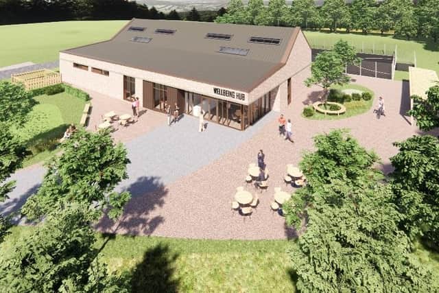 The vision for Chesterfield Royal Hospital’s £2m Health and Wellbeing Hub, which is currently being built on the hospital site.