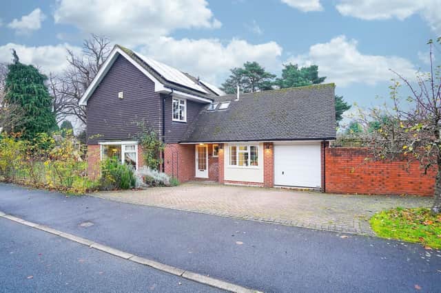 The four-bedroom house sits on a generous plot at The Dell, Ashgate. The attached garage has been partially converted and could be used as a gym, family room or office.