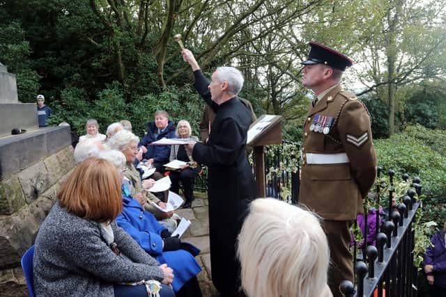 Fr Mark has been a familiar face at community events, such as the rededication of the war memorial for Dethick, Lea and Holloway in 2017.