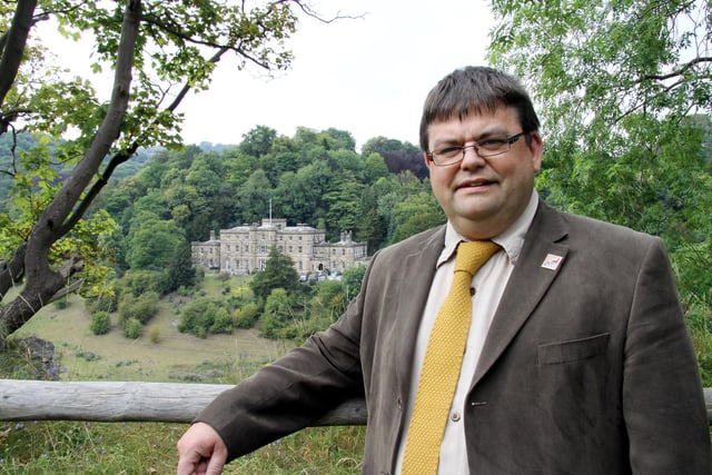 Adrian Farmer of the World Heritage Site Partnership pictured on Scarthin Rock near Cromford Mill, which was opened up to reveal stunning views of the landscape and features, such as Willersley Castle, after securing £2.5 million from the Heritage Lottery Fund in 2011.