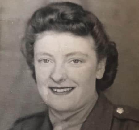 Joan volunteered for the Auxiliary Territorial Service during the Second World War.