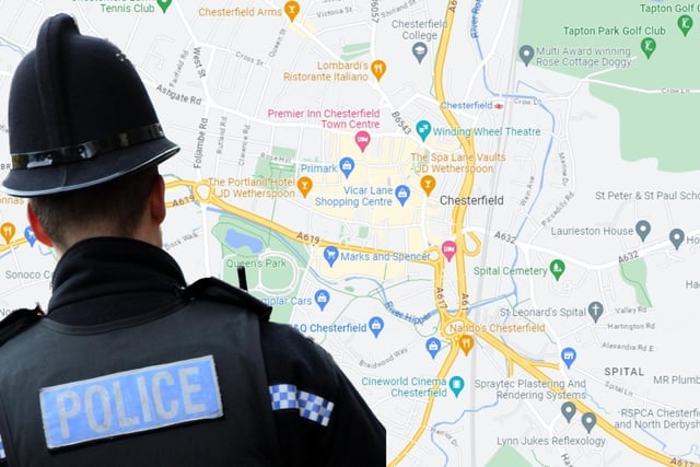 All crimes in Chesterfield in the latest figures