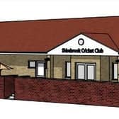 Artist's impression of new cricket pavilion which will measure 16m x 42m.