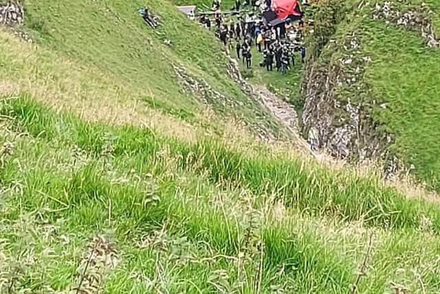 Cast and crew have been seen filming in the Castleton area.