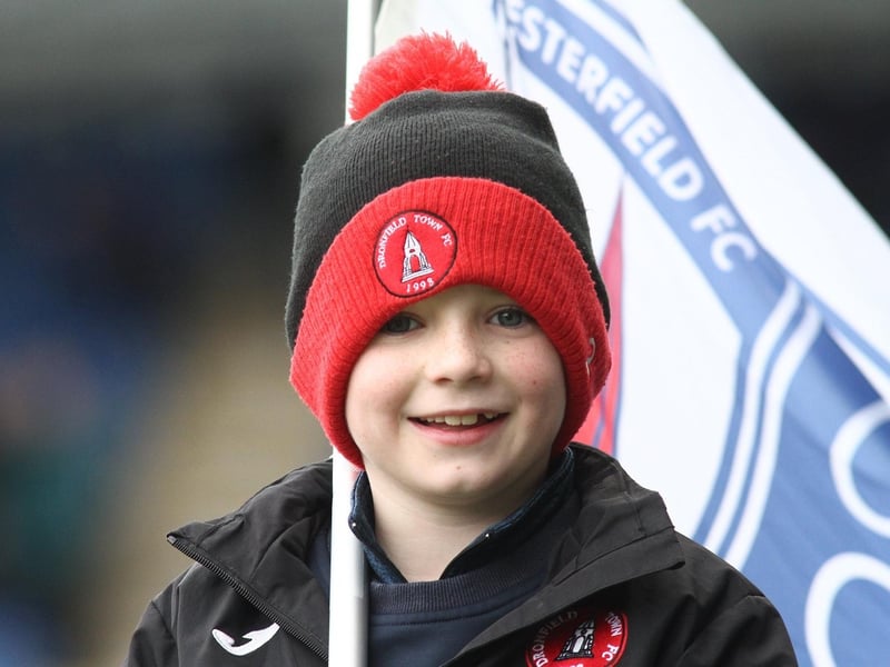 Chesterfield fans before the game at home to Ebbsfleet on 22nd February 2020.
