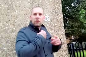 Bodycam footage of Damien Bendall's arrest. The 32-year-old sat outside the property on Chandos Crescent and told police they would find four dead bodies inside.