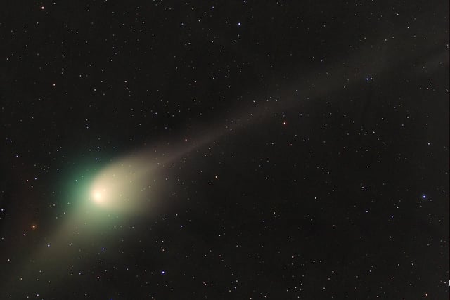 The "Green Comet" flew past Earth in February of 2023 and Martin managed to capture this stunning photograph.