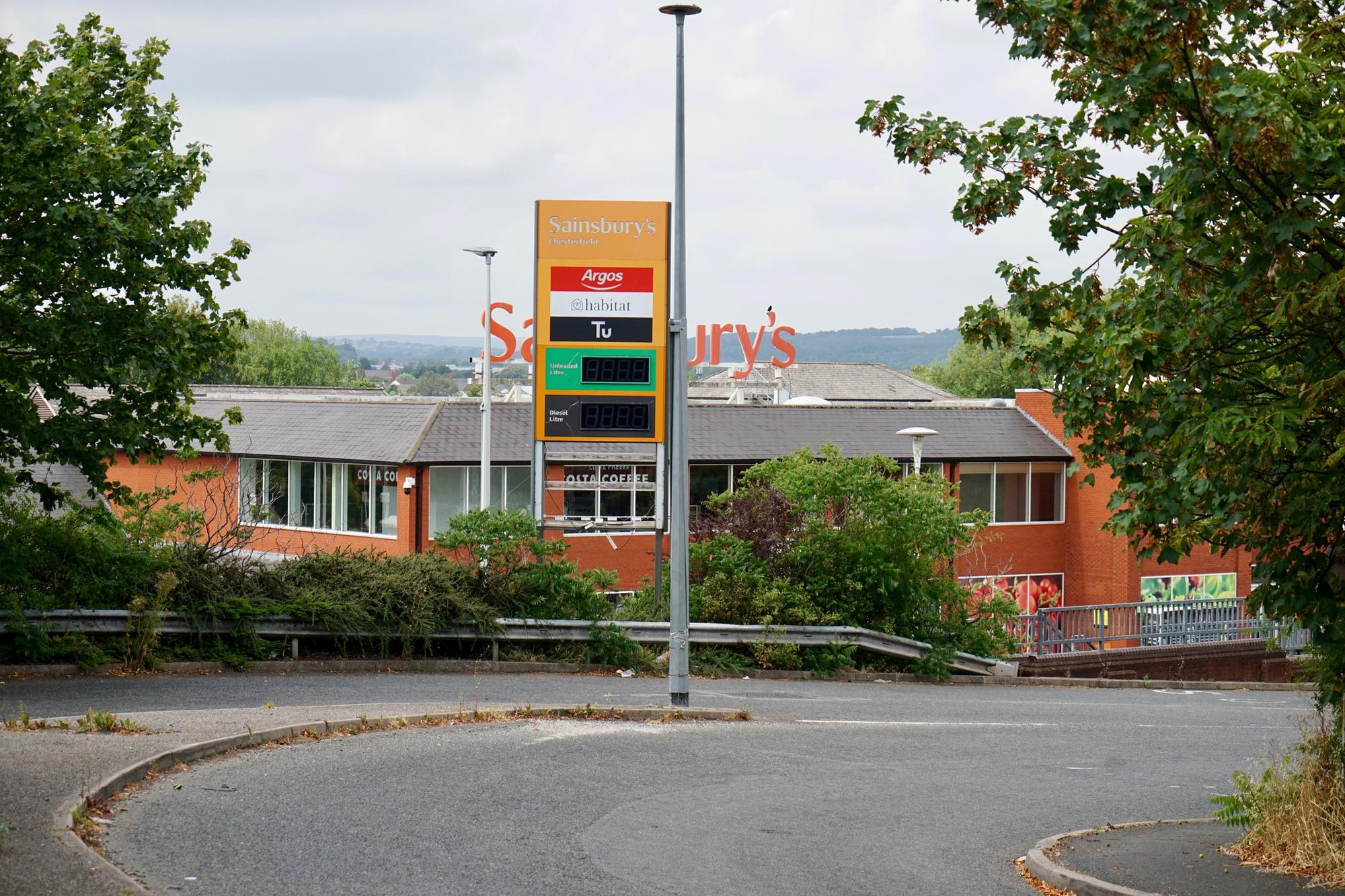 Sainsbury’s supermarket remains closed in Chesterfield after fatal car fire