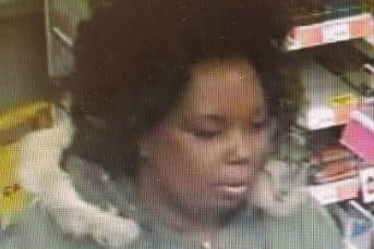 Woman wanted in relation to Chesterfield burglary.