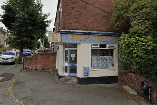 Chopsticks was awarded a Food Hygiene Rating of 1 (Major Improvement Necessary) by Chesterfield Borough Council on July 6 2023.