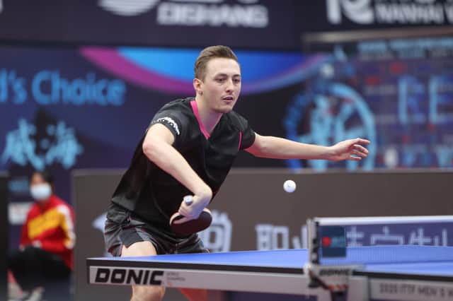 Liam Pitchford suffered disappointment in the first round. Pic by ITTF/Remy Gros.