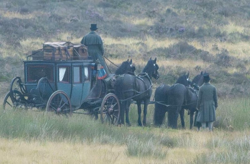 A coach and four horses captured on camera by Richard Bowring.