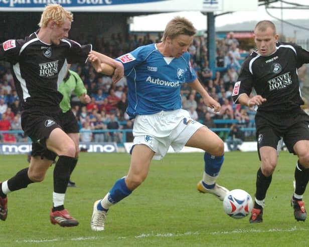 Jamie O'Hara playing for Chesterfield against Swansea City while on loan from Spurs.
