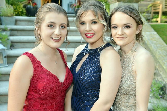Ripley academy prom held at Blackbrook house Belper. Abbey Hirst, Sophie Bain and Lorna Hitching.
